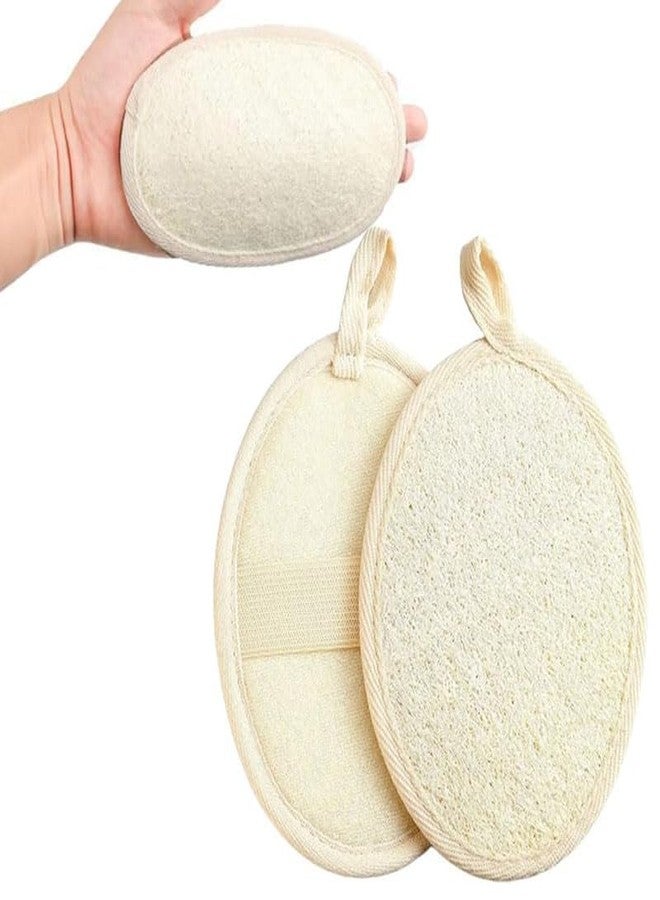 AMTEADM Natural Loofah Exfoliating Body Scrubber Loofah Bath Sponge, Luffa for Women and Men, Dishcloth Kitchen Cloth,100% Biodegradable Compostable, Dye Free (2 Pack) (S) - Image 1